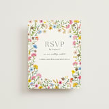 "Bright Garden" - Foil-Pressed RSVP Online Enclosure Cards in Garden by Yaling Hou Suzuki - Front