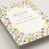 "Bright Garden" - Foil-Pressed RSVP Online Enclosure Cards in Garden by Yaling Hou Suzuki - Detail
