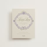 "FairyTale.." - Foil-Pressed RSVP Online Enclosure Cards in Heather by Vera Lim - Front