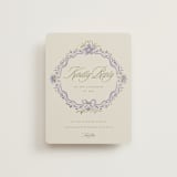 "FairyTale.." - Foil-Pressed RSVP Online Enclosure Cards in Heather by Vera Lim - Front