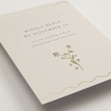 "Parisian Garden" - Foil-Pressed RSVP Online Enclosure Cards in Petal by Nicoletta Savod - Detail