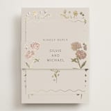 "Parisian Garden" - Foil-Pressed RSVP Online Enclosure Cards in Petal by Nicoletta Savod - Assembled with Belly Band