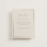 "Grace" - Foil-Pressed RSVP Online Enclosure Cards in Champagne by Nicole Walsh - Front