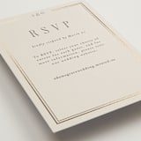 "Grace" - Foil-Pressed RSVP Online Enclosure Cards in Champagne by Nicole Walsh - Detail