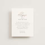 "Gilded Ampersand" - Foil-Pressed RSVP Online Enclosure Cards in Cotton by Jennifer Postorino - Front