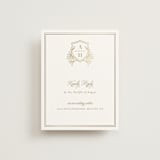 "Chic Monogram" - Foil-Pressed RSVP Online Enclosure Cards in Porcelain by Mansi Verma - Front