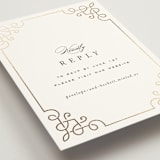 "Intertwined" - Foil-Pressed RSVP Online Enclosure Cards in Pearl by Janean Hinger - Detail