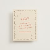"Party On!" - Foil-Pressed RSVP Online Enclosure Cards in Sangria Spark by Zove Ahhh - Front