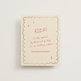 "Party On!" - Foil-Pressed RSVP Online Enclosure Cards in Sangria Spark by Zove Ahhh - Front