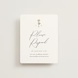 "Palm Monogram" - Foil-Pressed RSVP Online Enclosure Cards in Leaf by Olivia Raufman - Front