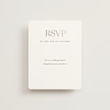 "Initialed" - Foil-Pressed RSVP Online Enclosure Cards in Chantilly by Jessica Williams - Front