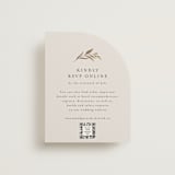 "Natural Monogram" - Foil-Pressed RSVP Online Enclosure Cards in Porcelain by Jennifer Postorino - Front