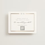 "Luster" - Foil-Pressed RSVP Online Enclosure Cards in Cotton by Stacey Meacham - Front