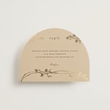 "Floral Enlace" - Foil-Pressed RSVP Online Enclosure Cards in Blanc by Pati Cascino - Front