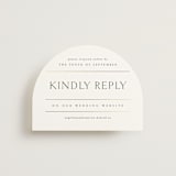 "Sophisticate" - Foil-Pressed RSVP Online Enclosure Cards in Silk by Kelly Schmidt - Front