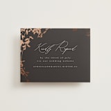 "Bliss" - Foil-Pressed RSVP Online Enclosure Cards in Cocoa by Leah Bisch - Front