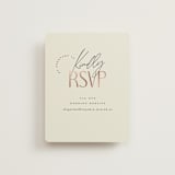 "together" - Foil-Pressed RSVP Online Enclosure Cards in Cream Puff by Pixel and Hank - Front