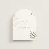 "Swoon" - Foil-Pressed RSVP Online Enclosure Cards in Cotton by Carolyn Nicks - Front