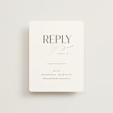 "Overlay" - Foil-Pressed RSVP Online Enclosure Cards in Silk by Kelly Schmidt - Front