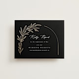 "Bianca" - Foil-Pressed RSVP Online Enclosure Cards in Ink by Kristie Kern - Front