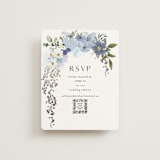 "Layered florals" - Foil-Pressed RSVP Online Enclosure Cards in Serenity by Susan Moyal - Front