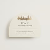 "Vista" - Foil-Pressed RSVP Online Enclosure Cards in Fallen Snow by Robin Ott - Front