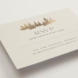 "Vista" - Foil-Pressed RSVP Online Enclosure Cards in Fallen Snow by Robin Ott - Detail