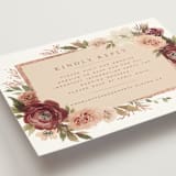 "Romantic Frame" - Foil-Pressed RSVP Online Enclosure Cards in Peony by Wildfield Paper Co - Detail