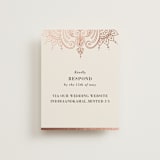 "Regal Mehndi" - Foil-Pressed RSVP Online Enclosure Cards in Champagne Rose by Oma N. Ramkhelawan - Front