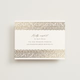 "Gilded Henna" - Foil-Pressed RSVP Online Enclosure Cards in Lily by Mansi Verma - Front