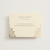 "Arunima" - Foil-Pressed RSVP Online Enclosure Cards in Plum by Randi Cirelli - Front