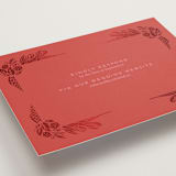 "Fiery" - Foil-Pressed RSVP Online Enclosure Cards in Ruby by Ghia Designs - Detail