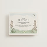 "Mountaintop" - Foil-Pressed RSVP Online Enclosure Cards in Evergreen by Paper Sun Studio - Front