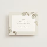 "Sonnet" - Foil-Pressed RSVP Online Enclosure Cards in Meadow by Kristie Kern - Front