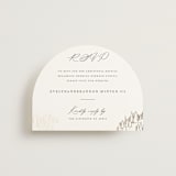 "Peaks" - Foil-Pressed RSVP Online Enclosure Cards in Hunter by Sarah Brown - Front