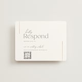 "Simple Lines" - Foil-Pressed RSVP Online Enclosure Cards in Snow by Michelle Taylor - Front