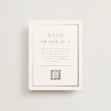 "Regal" - Foil-Pressed RSVP Online Enclosure Cards in Porcelain by Nicole Walsh - Front