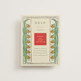"Deco Spring Florals" - Foil-Pressed RSVP Online Enclosure Cards in Birch by Shiny Penny Studio - Front