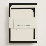 "Tuxedo" - Foil-Pressed RSVP Online Enclosure Cards in Black Tie by Carolyn Nicks - Assembled with Belly Band