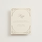 "Simple Art Nouveau" - Foil-Pressed RSVP Online Enclosure Cards in Cream by Katie Zimpel - Front