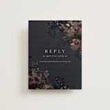 "Vintage Rose Garden" - Foil-Pressed RSVP Online Enclosure Cards in Midnight by Grace Kreinbrink - Front