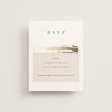 "Modern Serene" - Foil-Pressed RSVP Online Enclosure Cards in Blush by Hannah Williams - Front