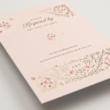 "Victorian" - Foil-Pressed RSVP Online Enclosure Cards in Versailles by Claudia Orengo - Detail
