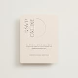 "Modernist Monogram" - Foil-Pressed RSVP Online Enclosure Cards in Latte by Christie Garcia - Front