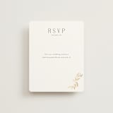 "Vining" - Foil-Pressed RSVP Online Enclosure Cards in Chantilly by Jessica Williams - Front