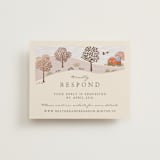 "Countryside" - Foil-Pressed RSVP Online Enclosure Cards in Autumnal by Paper Sun Studio - Front