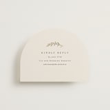 "To Hold" - Foil-Pressed RSVP Online Enclosure Cards in Ivory by Carolyn Nicks - Front