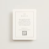"Framed Monogram" - Foil-Pressed RSVP Online Enclosure Cards in Silk by Kelly Schmidt - Front