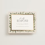 "Bliss" - Foil-Pressed RSVP Online Enclosure Cards in Champagne by Leah Bisch - Front