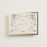 "Deco Nouveau" - Foil-Pressed RSVP Online Enclosure Cards in Vanilla by Lori Wemple - Front